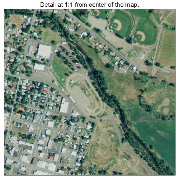 John Day, Oregon aerial imagery detail