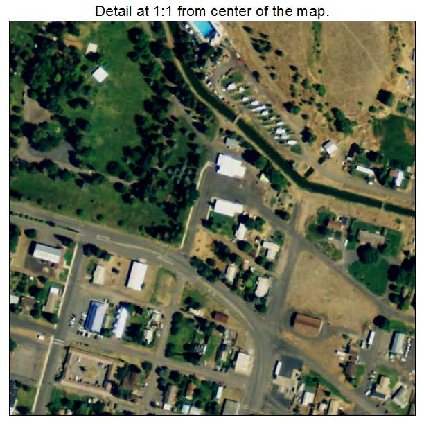 Malin, Oregon aerial imagery detail