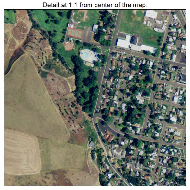 Milton Freewater, Oregon aerial imagery detail