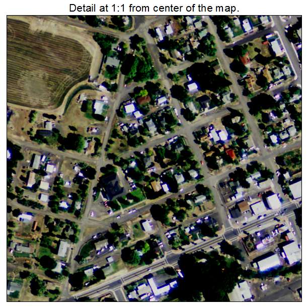 Moro, Oregon aerial imagery detail