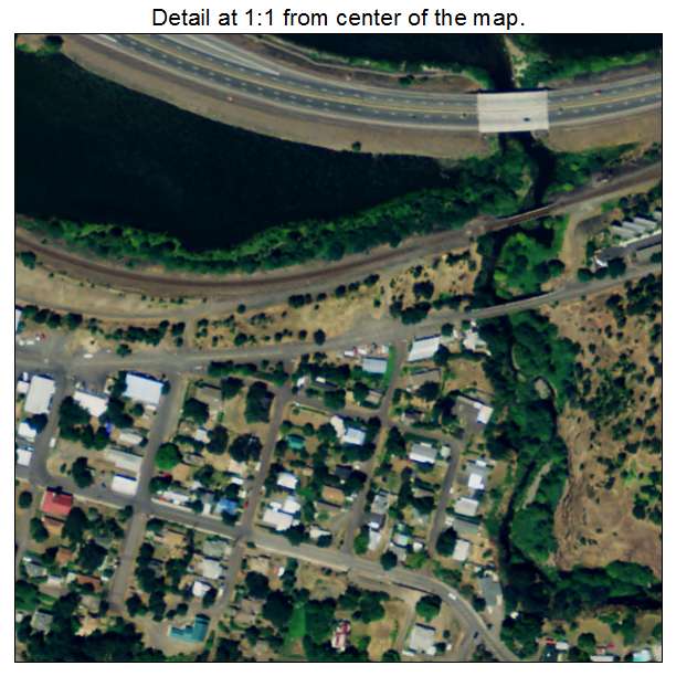 Mosier, Oregon aerial imagery detail