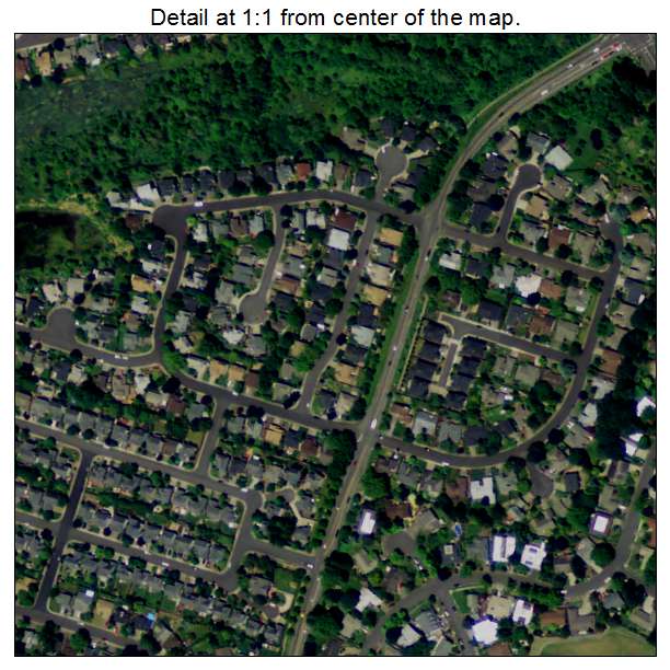 Oak Hills, Oregon aerial imagery detail