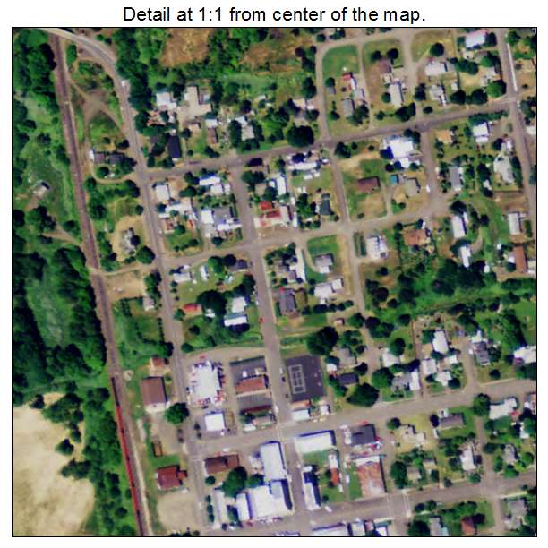 Oakland, Oregon aerial imagery detail