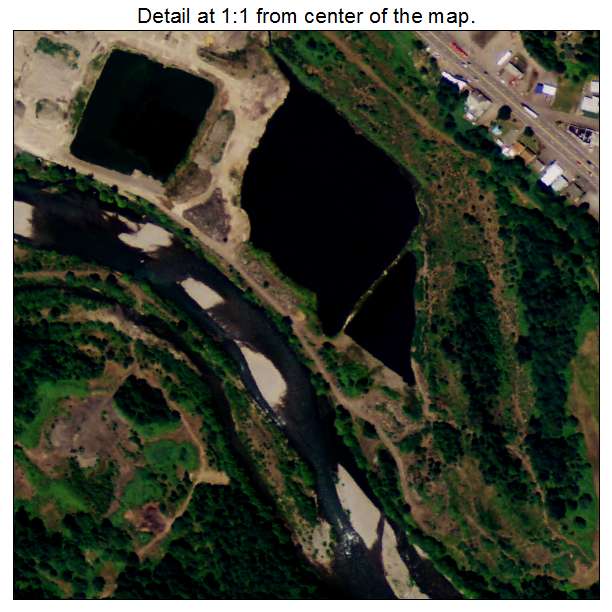 Oakridge, Oregon aerial imagery detail