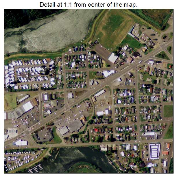 Reedsport, Oregon aerial imagery detail