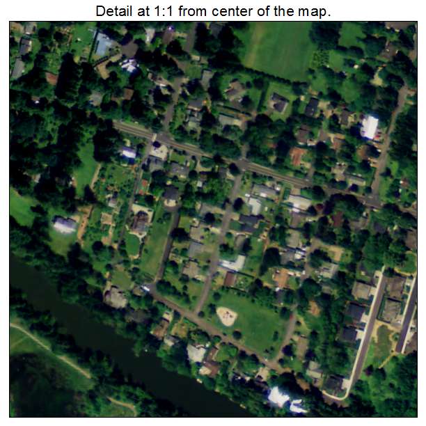 Rivergrove, Oregon aerial imagery detail
