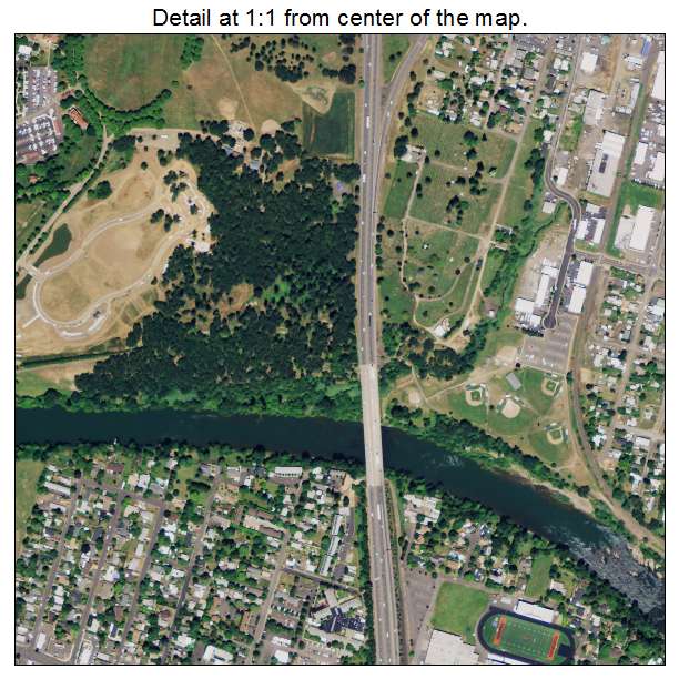 Roseburg, Oregon aerial imagery detail