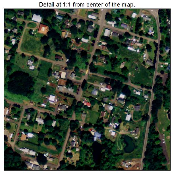 Scotts Mills, Oregon aerial imagery detail