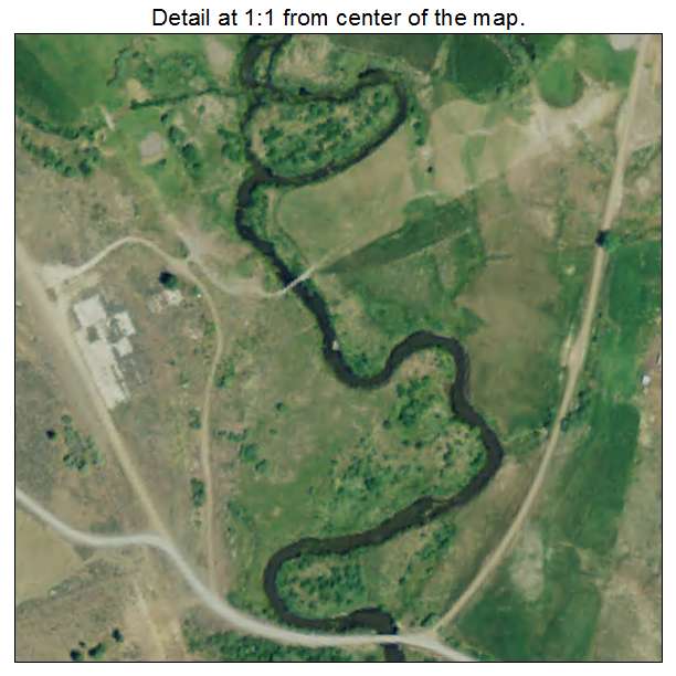 Seneca, Oregon aerial imagery detail