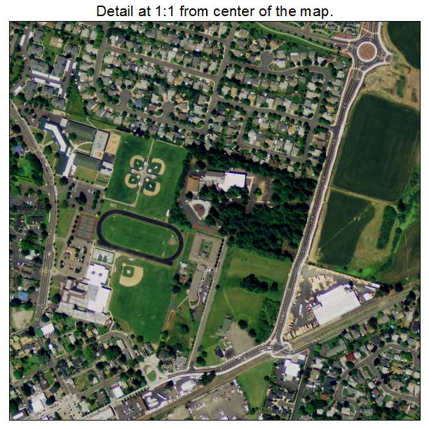 Sherwood, Oregon aerial imagery detail
