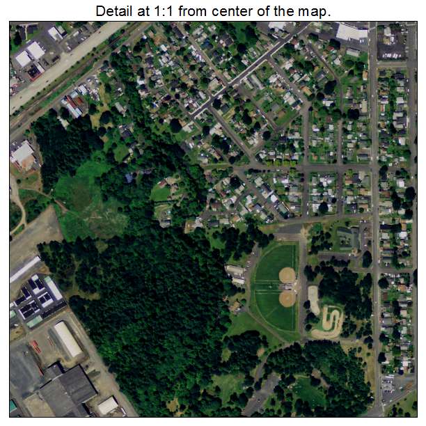 St Helens, Oregon aerial imagery detail
