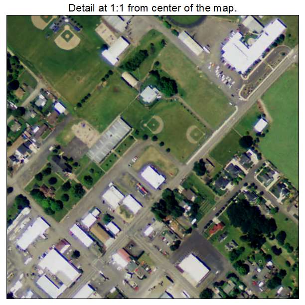 St Paul, Oregon aerial imagery detail