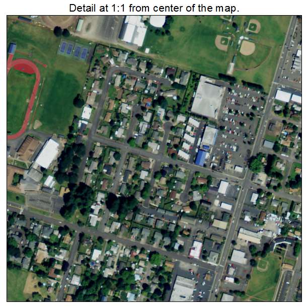 Stayton, Oregon aerial imagery detail