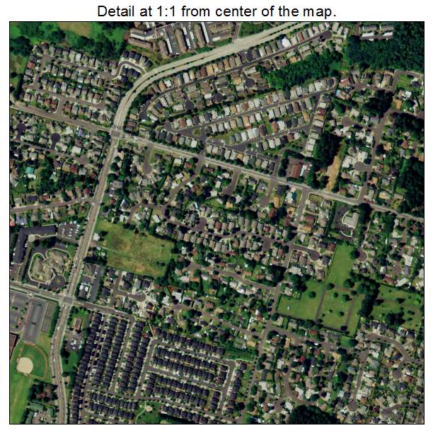 Troutdale, Oregon aerial imagery detail