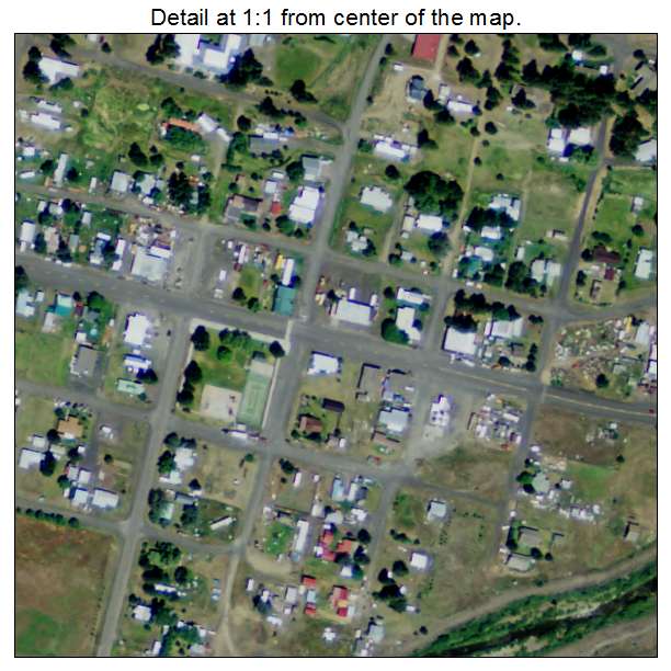 Ukiah, Oregon aerial imagery detail