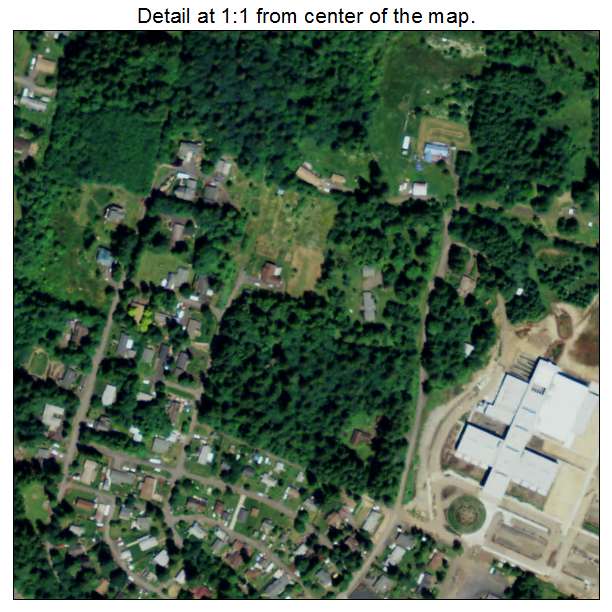 Vernonia, Oregon aerial imagery detail