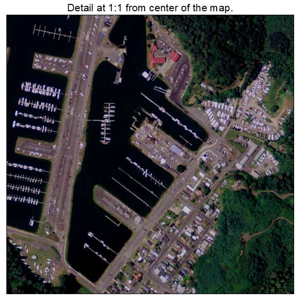 Winchester Bay, Oregon aerial imagery detail