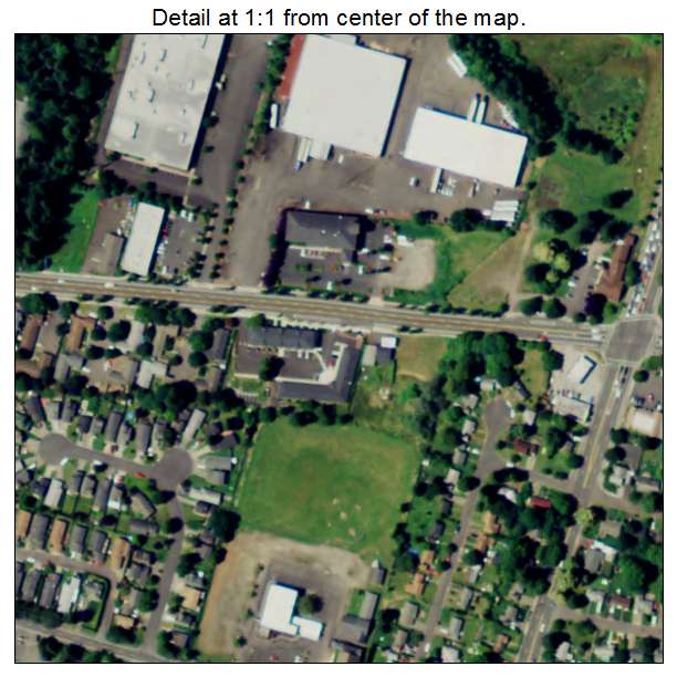 Wood Village, Oregon aerial imagery detail
