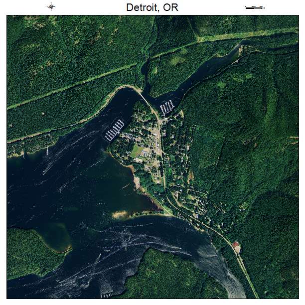 Detroit, OR air photo map