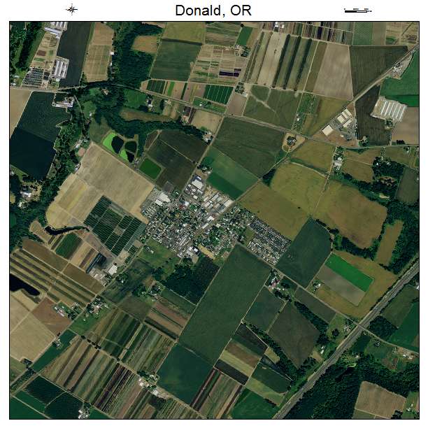 Donald, OR air photo map