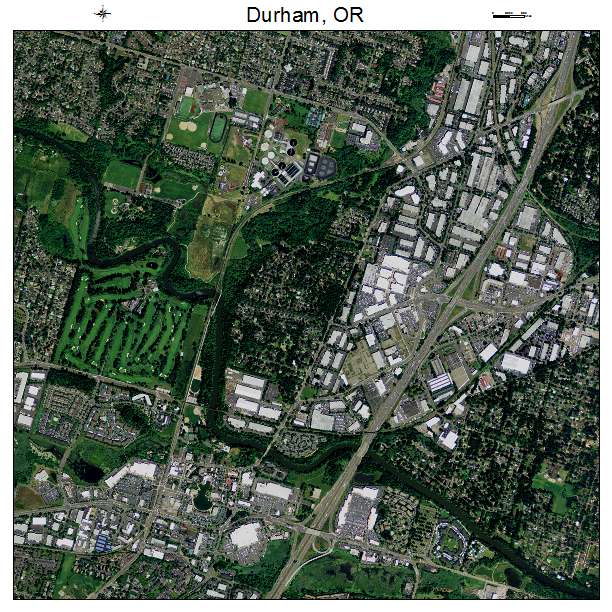 Durham, OR air photo map