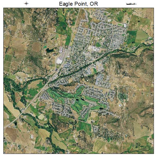 Eagle Point, OR air photo map