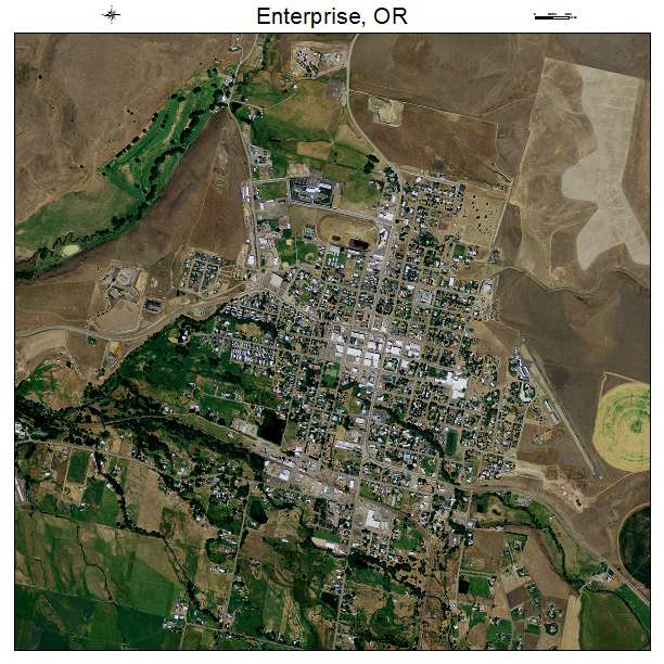 Enterprise, OR air photo map