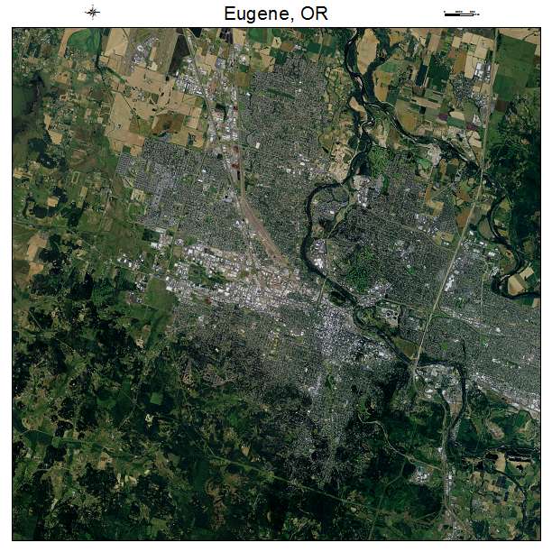 Eugene, OR air photo map