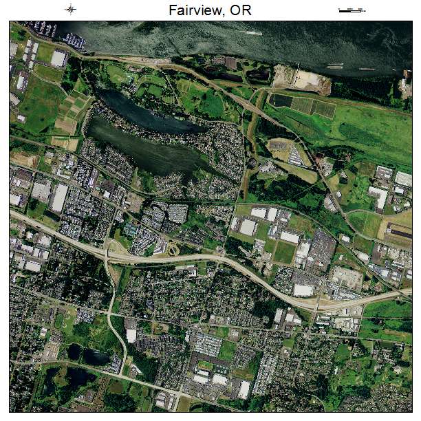 Fairview, OR air photo map