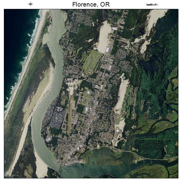 Florence, OR air photo map