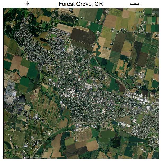 Forest Grove, OR air photo map