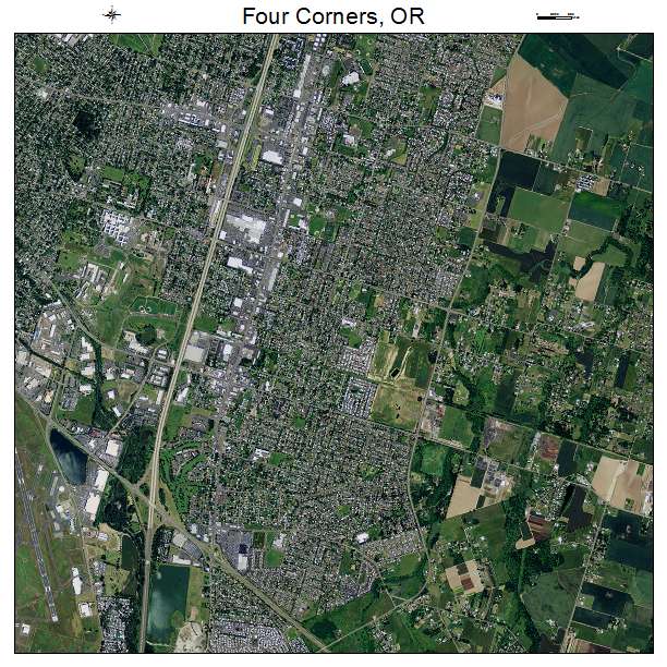 Four Corners, OR air photo map