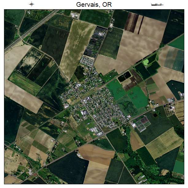 Gervais, OR air photo map