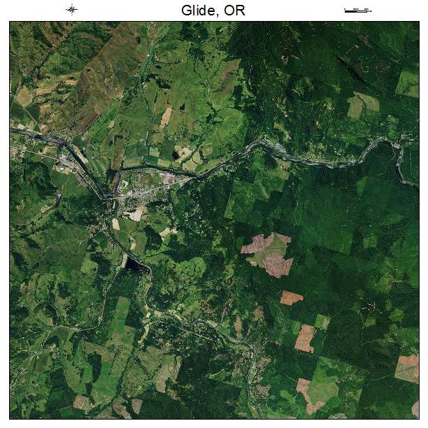 Glide, OR air photo map