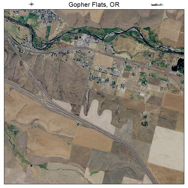 Gopher Flats, OR air photo map