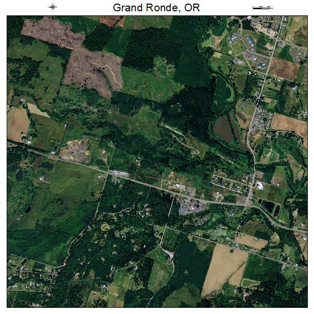Grand Ronde, OR air photo map