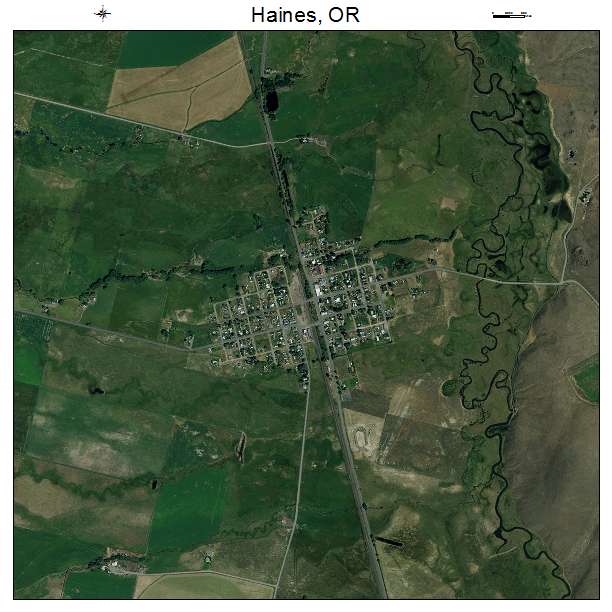 Haines, OR air photo map