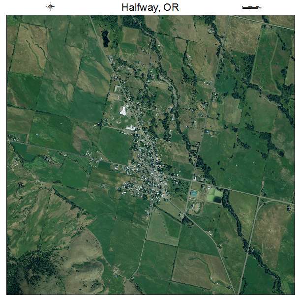 Halfway, OR air photo map