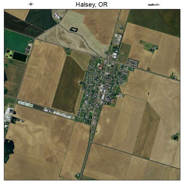Halsey, OR air photo map