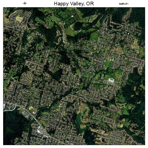 Happy Valley, OR air photo map