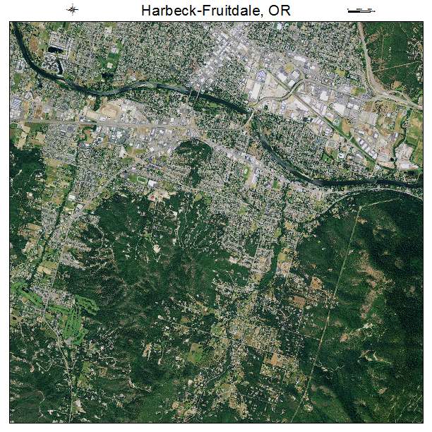 Harbeck Fruitdale, OR air photo map