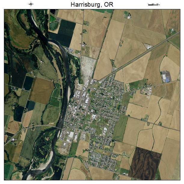 Harrisburg, OR air photo map