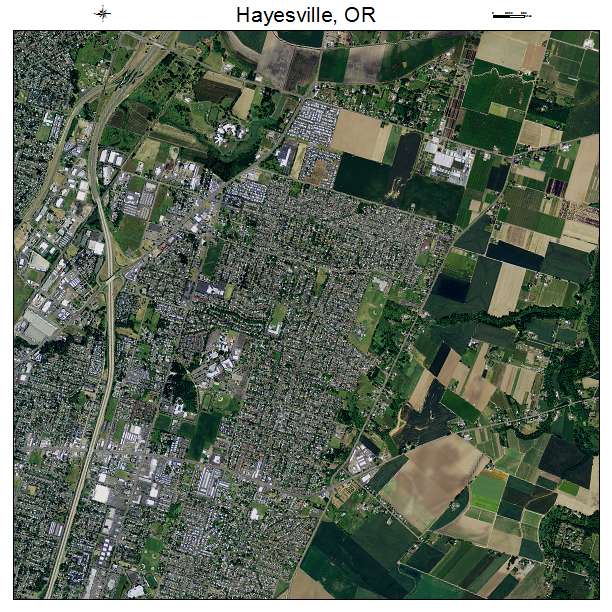 Hayesville, OR air photo map
