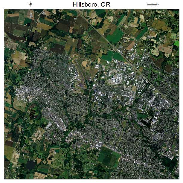 Hillsboro, OR air photo map