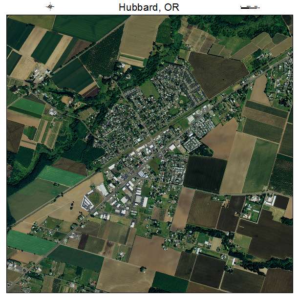 Hubbard, OR air photo map