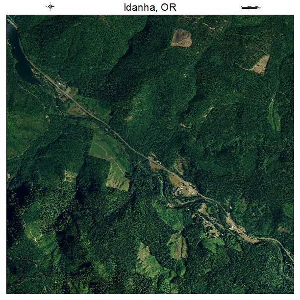 Idanha, OR air photo map