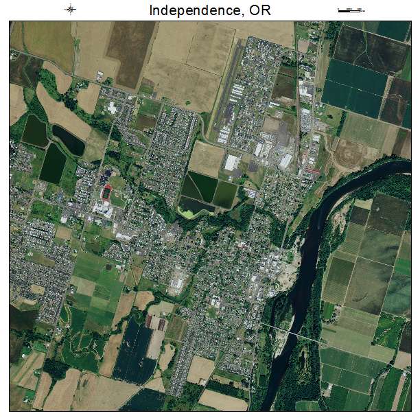 Independence, OR air photo map