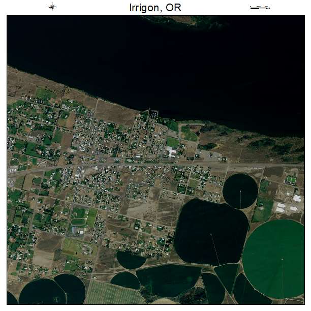 Irrigon, OR air photo map