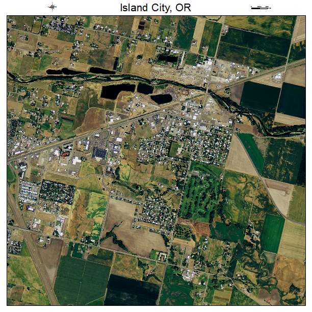 Island City, OR air photo map