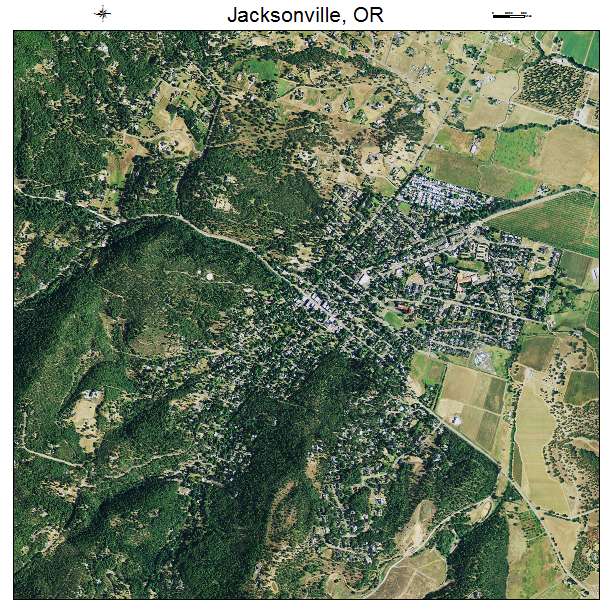 Jacksonville, OR air photo map